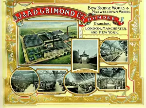 Weavers: Advert, J & A D Grimond, Weavers and Spinners, Dundee