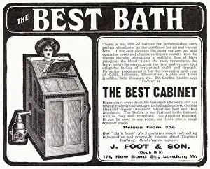 Vapour: Advert for J. Foot & Son Cabinet Bath 1908