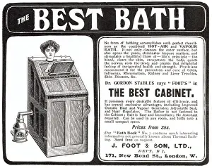 Vapour: Advert for J. Foot & Son Cabinet Bath 1909