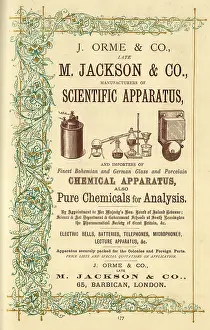 Orme: Advert, J Orme & Co, scientific apparatus