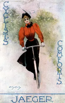 Mutton: Advertisement for Jaeger clothes for cyclists