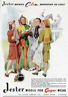 Attired: Advert for Jester wool 1947