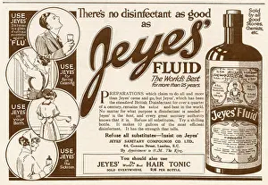 Disinfectant: Advert for Jeyes disinfectant 1921