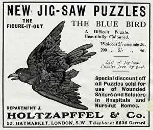 Puzzles: Advert for jigsaw puzzles 1914