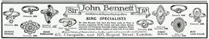 Sapphires: Advert for John Bennett ring specialists 1913