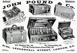 Holdall: Advert for John Pound & Co - leather cases 1908
