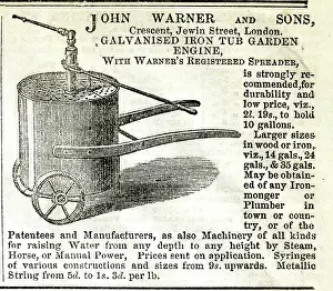Chronicle: Advert, John Warner and Sons, London