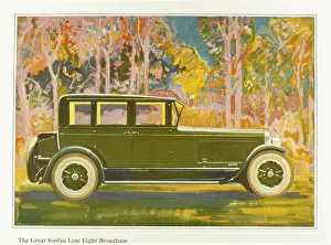 Brougham: Advertisement for Jordan Line Eight Brougham motor car