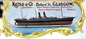 Fittings: Advert, Kelso & Co, Ships Models, Glasgow, Scotland