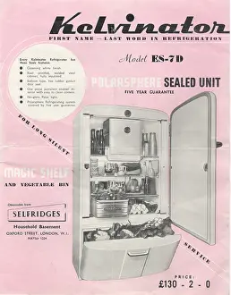 Fridge: Advert for Kelvinator ES-7D refrigerator