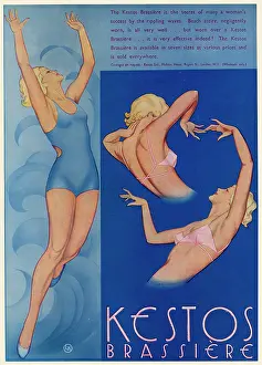 Kestos: Advert for Kestos brassiere 1934