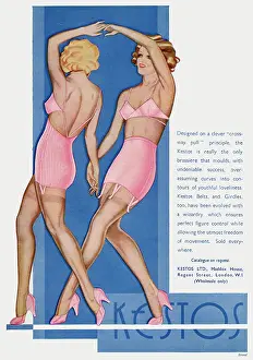 Girdles: Advert for Kestos lingerie 1935