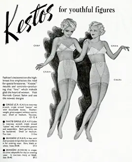 Suspender: Advert for Kestos lingerie 1938
