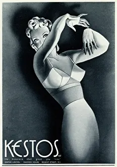 Girdles: Advert for Kestos lingerie 1940