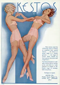 Suspender: Advert for Kestos underwear 1934