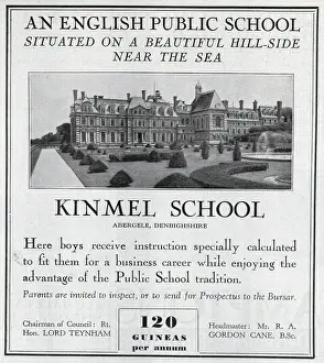 Advertizing: Advert for Kinmel School