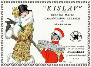 Washable: Advertisement for Kislav gloves 1924