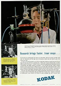 Dyes: Advert for Kodak - faster, truer snaps