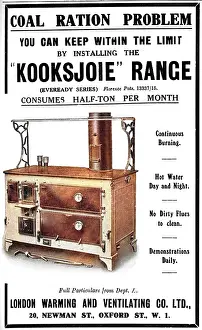 Rationed: Advert for Kooksjoie range cooker 1918