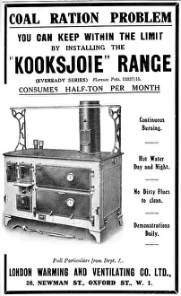 Rationed: Advert for Kooksjoie range cooker 1918