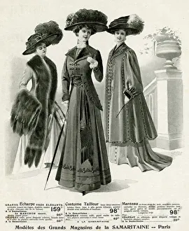 Satin: Advert for La Samaritaine women's clothing 1908
