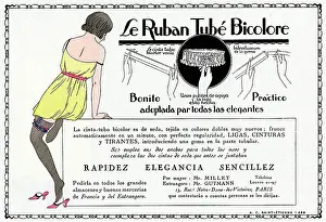 Garters: Advertisement for ladies garter