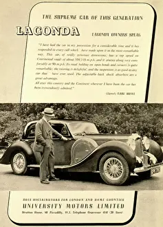 Aspirational: Advertisement for Lagonda cars