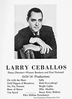 Ceballos: Advert for Larry Ceballos, dance director at Warner