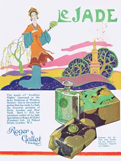 Gallet: Advert for Le Jade perfume from Roger and Gallet, Paris