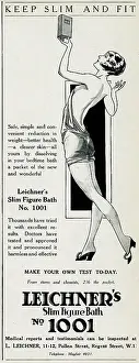 Slimming: Advert for Leichner's slim figure bath 1928