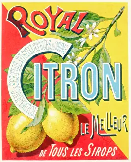 Retrograph: Advertisement for lemon syrup or juice