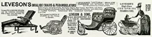 Leveson: Advert for Leveson's invalid chairs & perambulators 1889