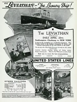 Booking: Advert for Leviathan luxury ship 1924
