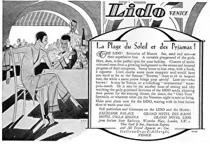 Plage: Advert for the Lido, Venice (1927)