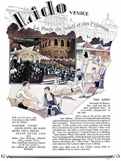 Soleil: Advert for the Lido, Venice, 1927