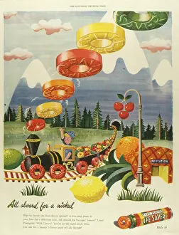 Pineapple: Advertisement for Life Savers, five flavour sweets