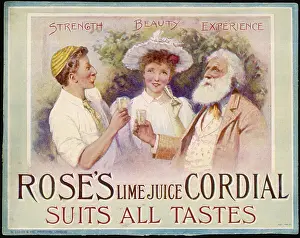 Cordial: ADVERT/LIME JUICE ROSES