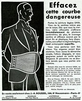 Conscious: Advertisement for Linia-belts 1930s