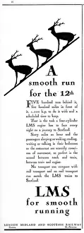 Lond: Advertisement for LNER - A smooth run for the 12th