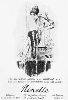 Highlighting: Advert for the London couturier Ninette, 1925