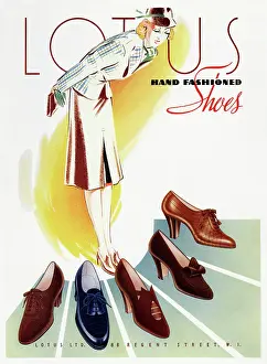Heeled: Advert for Lotus shoes 1938