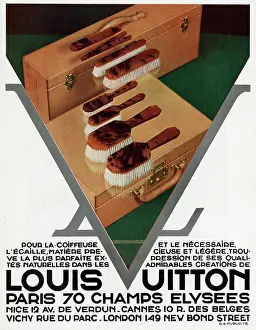 Brushes: Advertisement for Louis Vuitton hairbrushes
