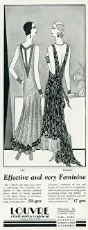 Nape: Advert for Louvre evening dresses 1929