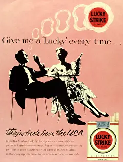Trad: Advertisement for Lucky Strike cigarettes