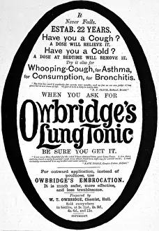 Owbridge: Advertisement for lung tonic