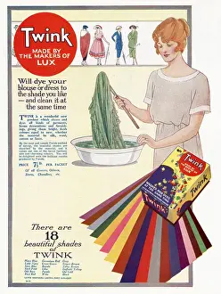 Dyes: Advert for Lux Twink dye 1921