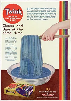 Dyes: Advert for Lux Twink dye 1921
