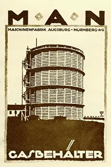 Holders: An advertisement for MAN gas holders