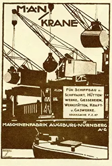 Retrographics Limited (ludwig Hohlwien): An advertisment for MAN industrial cranes