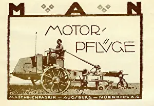 Ploughs: An advertisement for MAN motor ploughs